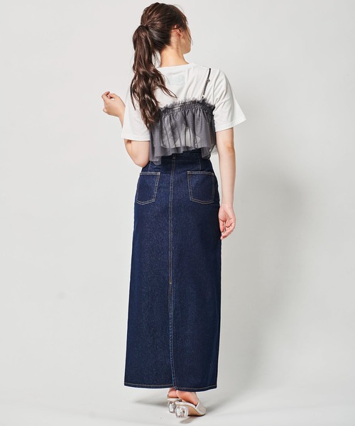 31 Sons de mode（トランテアン　ソン　ドゥ　モード）の「ペンシルデニムスカート（デニムスカート・レディース・インディゴブルー/ブラック・36/38）」の18枚目の写真