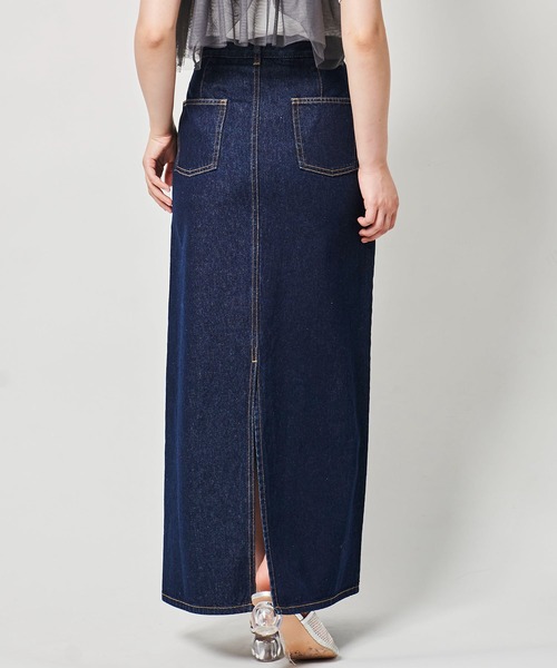 31 Sons de mode（トランテアン　ソン　ドゥ　モード）の「ペンシルデニムスカート（デニムスカート・レディース・インディゴブルー/ブラック・36/38）」の11枚目の写真