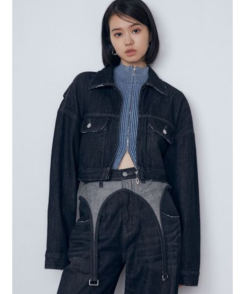   Jeans クロップドデニムジャケット Nave 洗える】クロップド デニムジャケット / NAVE