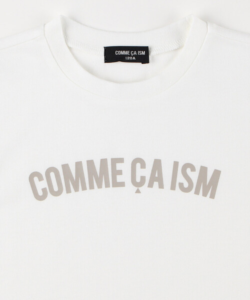 COMME CA ISM（コムサイズム）の「半袖ロゴTシャツ（Tシャツ/カットソー・キッズ・グリーン/ピンク/ホワイト系/オートミール・150cm/120cm/140cm/130cm/100cm/110cm）」の8枚目の写真