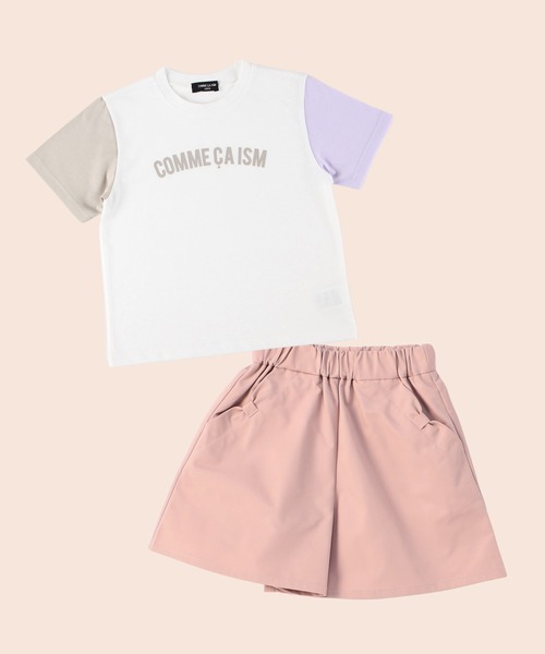 COMME CA ISM（コムサイズム）の「半袖ロゴTシャツ（Tシャツ/カットソー・キッズ・グリーン/ピンク/ホワイト系/オートミール・150cm/120cm/140cm/130cm/100cm/110cm）」の13枚目の写真