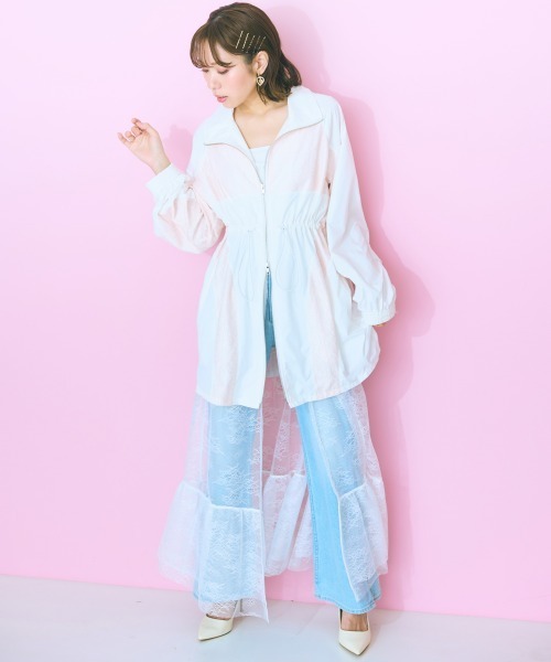 marun(マルン)の「<大きいサイズ> レースティアードキャミワンピース marun(ワンピース・レディース・オフホワイト/ブラック・L/5L/4L/3L/LL)」の21枚目の写真