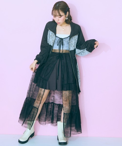 marun(マルン)の「<大きいサイズ> レースティアードキャミワンピース marun(ワンピース・レディース・オフホワイト/ブラック・L/5L/4L/3L/LL)」の15枚目の写真