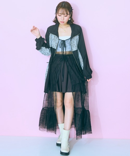marun(マルン)の「<大きいサイズ> レースティアードキャミワンピース marun(ワンピース・レディース・オフホワイト/ブラック・L/5L/4L/3L/LL)」の16枚目の写真