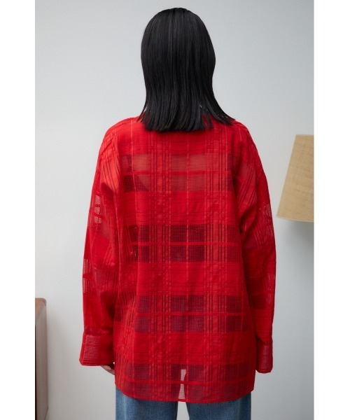 AZUL by moussy（アズールバイマウジー）の「シアースキッパーブラウス（シャツ/ブラウス・レディース・オフホワイト/レッド/ブラック・FREE）」の22枚目の写真