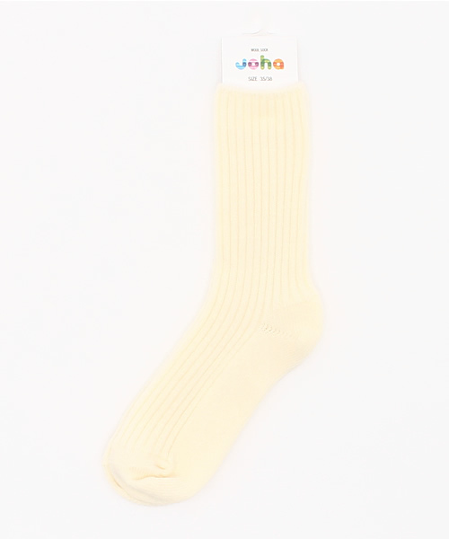 joha（ヨハ）の「joha: ウール ソックス（ソックス/靴下・レディース・ホワイト/ブラック/ネイビー・ONE SIZE）」の2枚目の写真