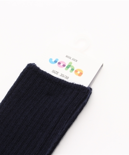 joha（ヨハ）の「joha: ウール ソックス（ソックス/靴下・レディース・ホワイト/ブラック/ネイビー・ONE SIZE）」の4枚目の写真
