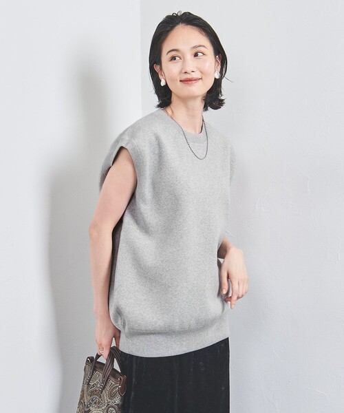 「UNITED ARROWS」 ノースリーブニット - グレー レディース UNITED ARROWS（ユナイテッドアローズ）の「ノースリーブ
