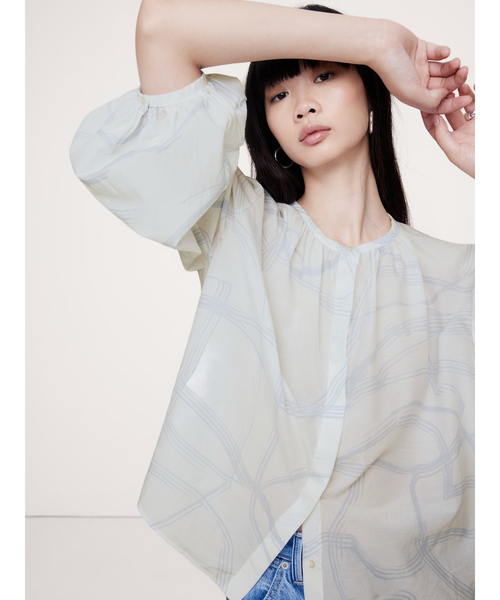 【セール】コットンシルクブラウス（シャツ/ブラウス）｜BANANA REPUBLIC（バナナリパブリック）