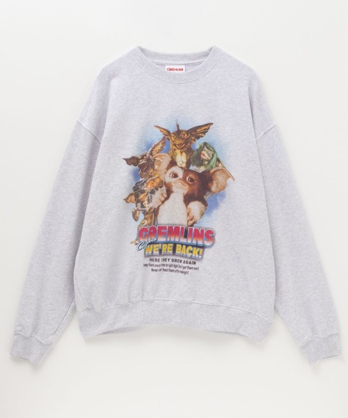 Mac-House（マックハウス）の「GREMLINS/グレムリン レトロヴィンテージ風フォトトレーナー（スウェット・メンズ・ライトグレー/チャコールグレー・M/L/XL）」の9枚目の写真