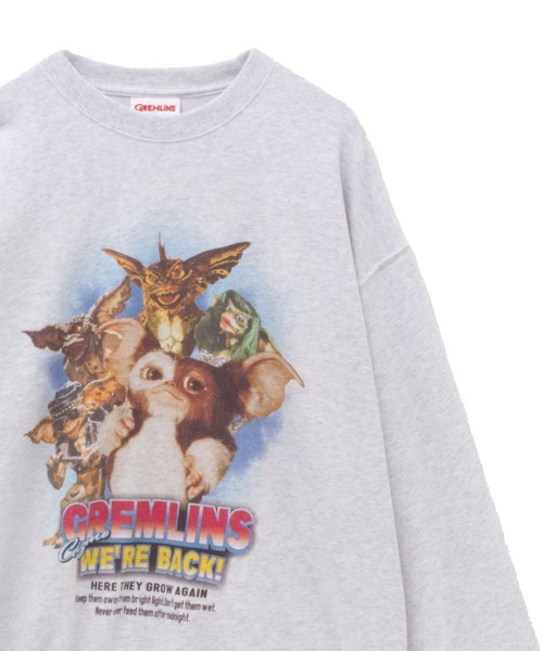 Mac-House（マックハウス）の「GREMLINS/グレムリン レトロヴィンテージ風フォトトレーナー（スウェット・メンズ・ライトグレー/チャコールグレー・M/L/XL）」の5枚目の写真