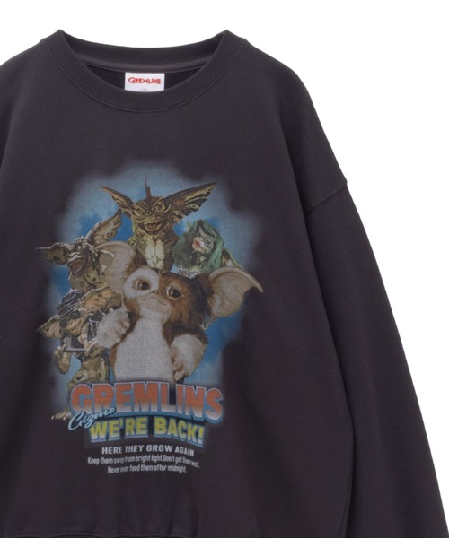 Mac-House（マックハウス）の「GREMLINS/グレムリン レトロヴィンテージ風フォトトレーナー（スウェット・メンズ・ライトグレー/チャコールグレー・M/L/XL）」の6枚目の写真