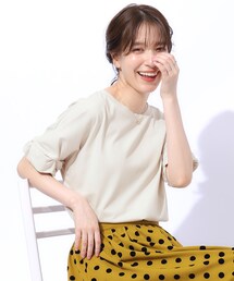 ◆【UV】秋色で大人のこなれ感 お袖タックトップス