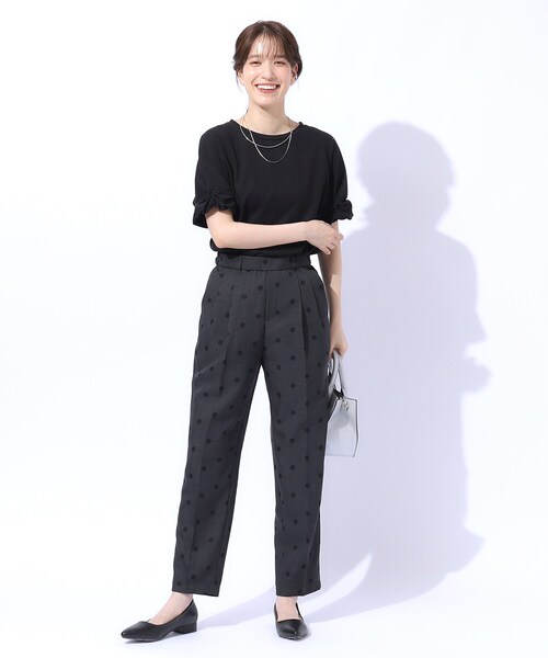 DRESKIP（ドレスキップ）の「◆【UV】秋色で大人のこなれ感 お袖タックトップス（Tシャツ/カットソー・レディース・ブラック/ライトベージュ/ブラウン系/ボルドー・03/02/04）」の15枚目の写真