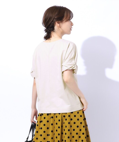 DRESKIP（ドレスキップ）の「◆【UV】秋色で大人のこなれ感 お袖タックトップス（Tシャツ/カットソー・レディース・ブラック/ライトベージュ/ブラウン系/ボルドー・03/02/04）」の18枚目の写真