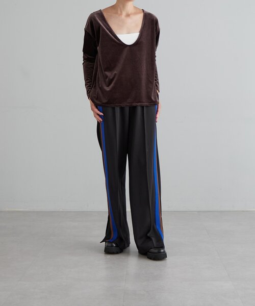 earthy(アーシー)の「トラックパンツ(その他パンツ・レディース・ボルドー/ブラック・MEDIUM/SMALL)」の9枚目の写真