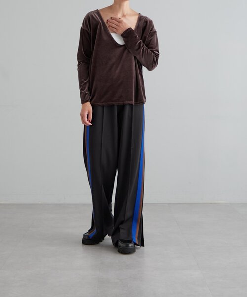 earthy(アーシー)の「トラックパンツ(その他パンツ・レディース・ボルドー/ブラック・MEDIUM/SMALL)」の10枚目の写真