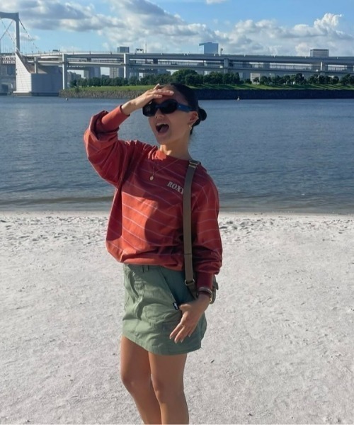 ROXY（ロキシー）の「THE CHEMISTRY OF LOV/ロキシースコート付きスカート（スカート・レディース・カーキ/ブラック/ベージュ・LARGE/MEDIUM/SMALL）」の3枚目の写真