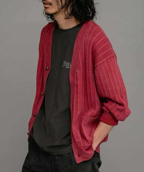 URBAN RESEARCH Sonny Label（アーバンリサーチサニーレーベル）の「コンチョボタンニットカーディガン（カーディガン/ボレロ・メンズ・ピンク/スミクロ/ブルー・MEDIUM/LARGE）」の13枚目の写真