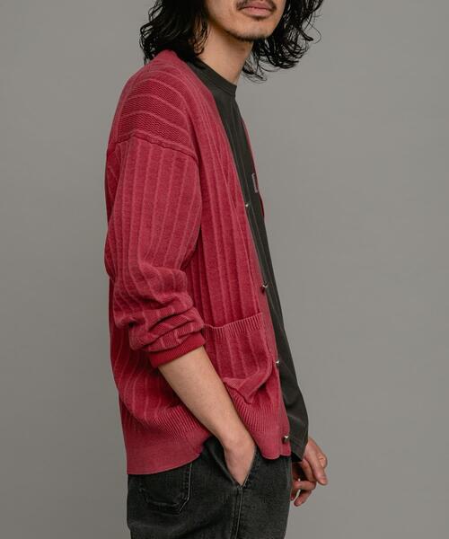 URBAN RESEARCH Sonny Label（アーバンリサーチサニーレーベル）の「コンチョボタンニットカーディガン（カーディガン/ボレロ・メンズ・ピンク/スミクロ/ブルー・MEDIUM/LARGE）」の14枚目の写真