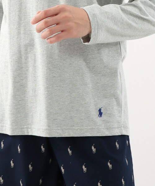 POLO RALPH LAUREN SLEEPWEAR(ポロラルフローレンスリープウェア)の「【POLO RALPH LAUREN/ラルフローレン】ロングスリーブクルーネックシャツ 裾ポニー刺繍(Tシャツ/カットソー・メンズ・ライトグレー/ネイビー・L/M/XL)」の12枚目の写真