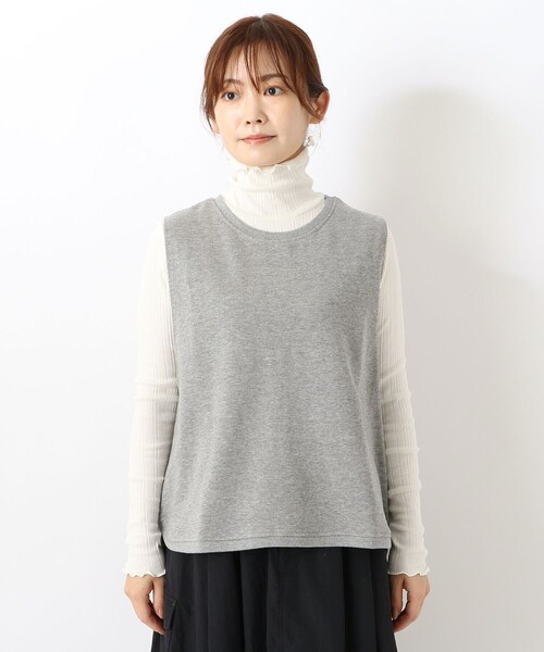one'sterrace(ワンズテラス)の「裏毛ベスト(ベスト・レディース・グレー系4/ネイビー系5・02)」の3枚目の写真