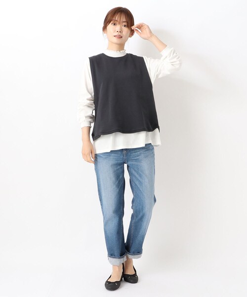 one'sterrace(ワンズテラス)の「裏毛ベスト(ベスト・レディース・グレー系4/ネイビー系5・02)」の11枚目の写真