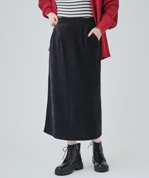 DRESKIP | きれいなIラインで大人っぽく コーデュロイナロースカート(スカート)