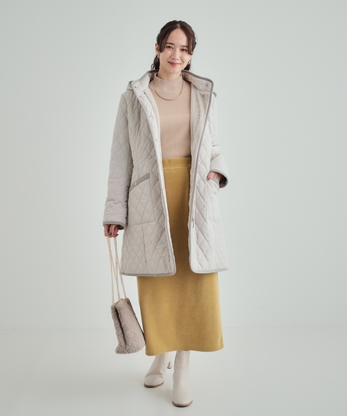 DRESKIP（ドレスキップ）の「◆きれいなIラインで大人っぽく コーデュロイナロースカート（スカート・レディース・マスタード/ダークグレー/ブラック・04/02/03）」の18枚目の写真