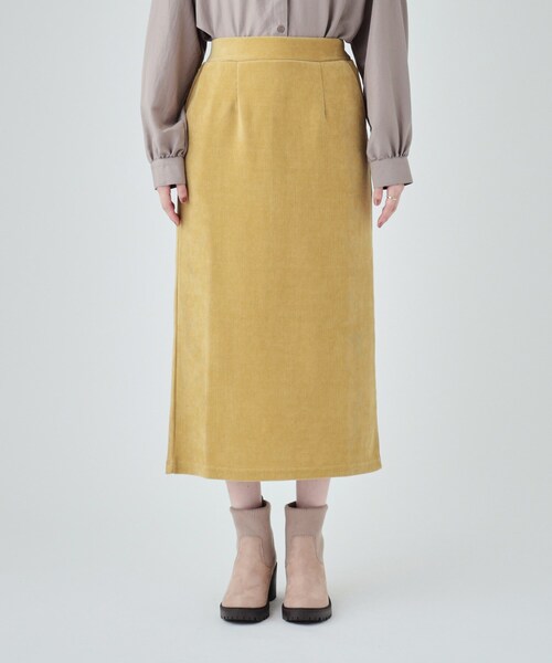 DRESKIP（ドレスキップ）の「◆きれいなIラインで大人っぽく コーデュロイナロースカート（スカート・レディース・マスタード/ダークグレー/ブラック・04/02/03）」の20枚目の写真