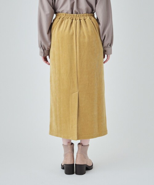 DRESKIP（ドレスキップ）の「◆きれいなIラインで大人っぽく コーデュロイナロースカート（スカート・レディース・マスタード/ダークグレー/ブラック・04/02/03）」の22枚目の写真