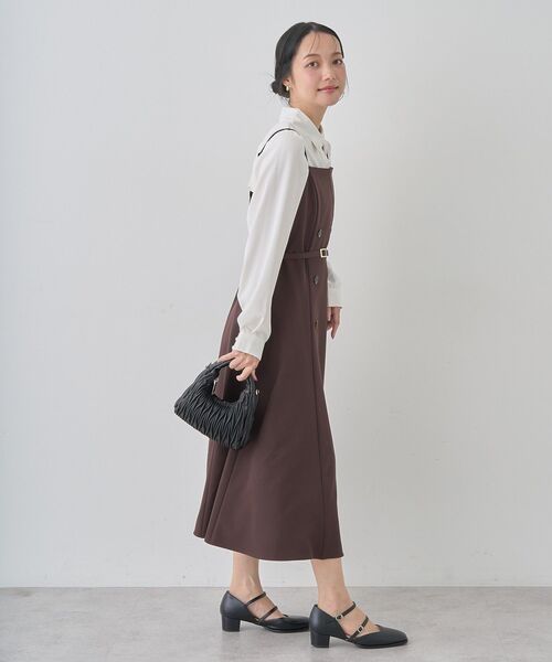 セール】トレンチ風キャミワンピース（ワンピース）｜earth