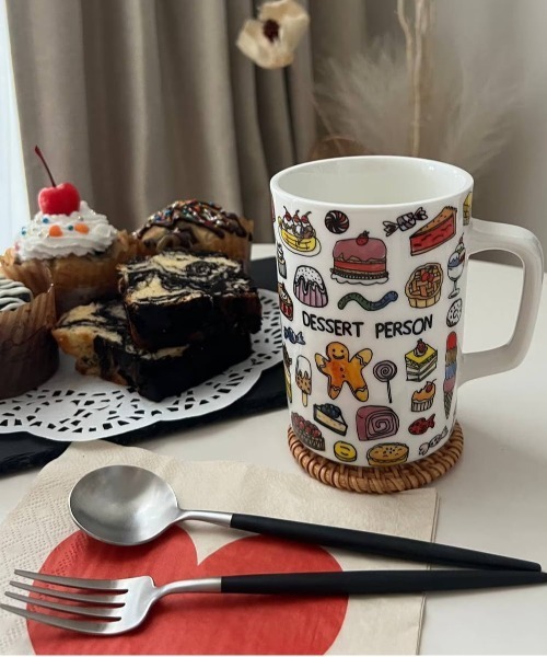 Fishs Eddy(フィッシュエディ)] デザートパーソンマグカップ/容量460ml