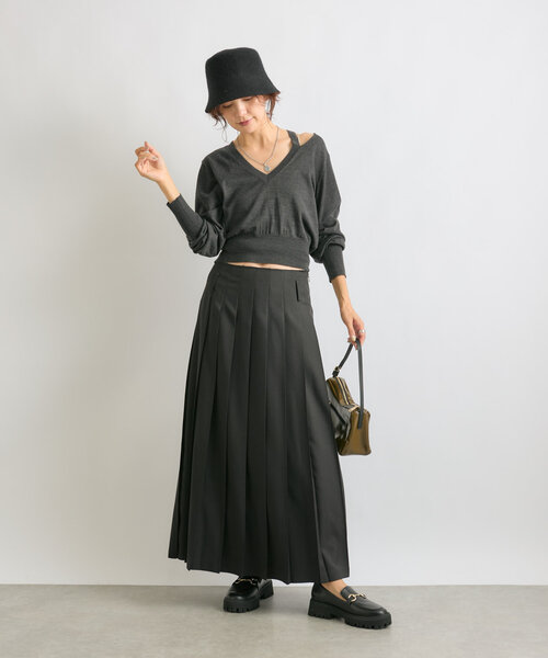 RIVE DROITE（リヴドロワ）の「【シーズンムードを高める】ウールバケットハット（ハット・レディース・グレー/ブラック・FREE）」の4枚目の写真