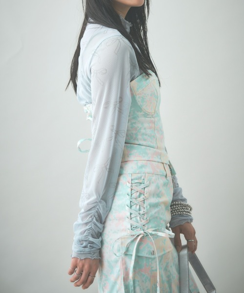 TTOL（トール）の「フロントジップデザインミニスカート（スカート・レディース・グリーン/ブラック・M/L）」の10枚目の写真