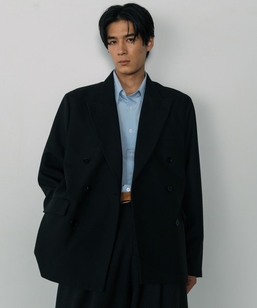 THE BOLDMAN オリーブ ダブルブレスト テーラードジャケット セール】Double Breasted Twill Jacket / ダブルブレスドツイル