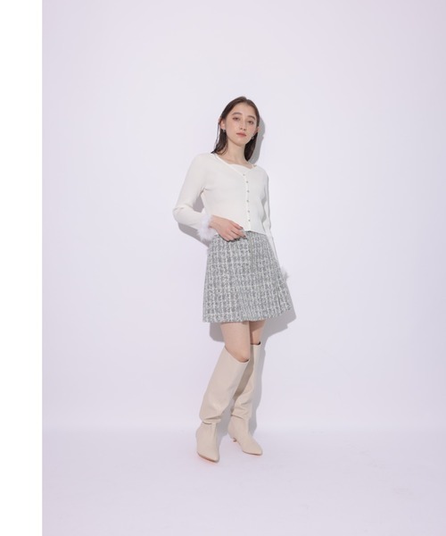 Rirandture（リランドチュール）の「前後２ＷＡＹツィードミニスコート（スカート・レディース・グレー/ブラック・1/2/0）」の11枚目の写真