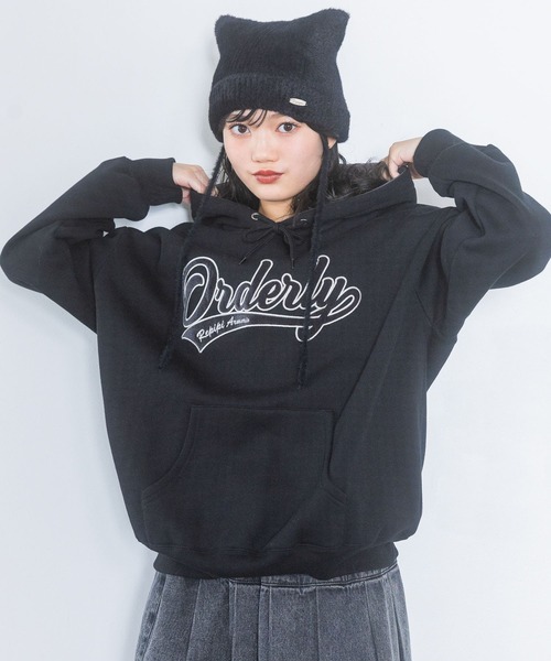 repipi armario（レピピ アルマリオ）の「【裏起毛】ハイショクルーズフーディ（パーカー・キッズ・オレンジ/グレー/ブルー/ブラック/ブルー系/アイボリー・SMALL/MEDIUM/LARGE）」の11枚目の写真