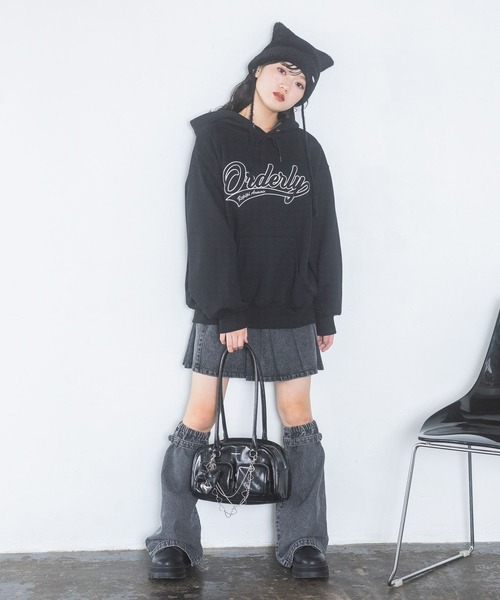 repipi armario（レピピ アルマリオ）の「【裏起毛】ハイショクルーズフーディ（パーカー・キッズ・オレンジ/グレー/ブルー/ブラック/ブルー系/アイボリー・SMALL/MEDIUM/LARGE）」の13枚目の写真