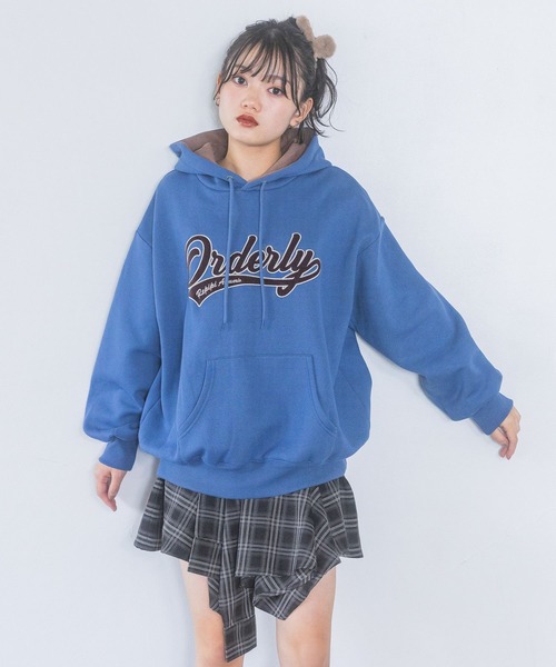 repipi armario（レピピ アルマリオ）の「【裏起毛】ハイショクルーズフーディ（パーカー・キッズ・オレンジ/グレー/ブルー/ブラック/ブルー系/アイボリー・SMALL/MEDIUM/LARGE）」の15枚目の写真