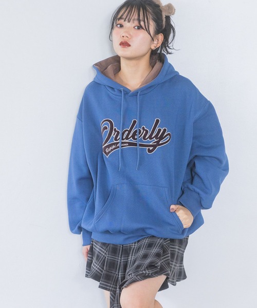 repipi armario（レピピ アルマリオ）の「【裏起毛】ハイショクルーズフーディ（パーカー・キッズ・オレンジ/グレー/ブルー/ブラック/ブルー系/アイボリー・SMALL/MEDIUM/LARGE）」の16枚目の写真