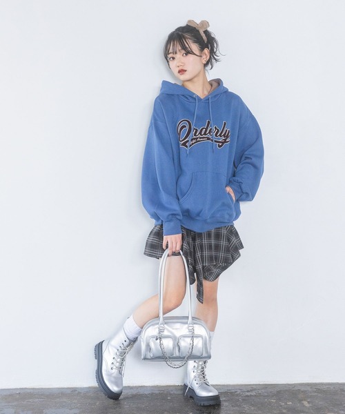 repipi armario（レピピ アルマリオ）の「【裏起毛】ハイショクルーズフーディ（パーカー・キッズ・オレンジ/グレー/ブルー/ブラック/ブルー系/アイボリー・SMALL/MEDIUM/LARGE）」の18枚目の写真