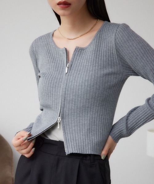 AZUL by moussy（アズールバイマウジー）の「Wジップロング