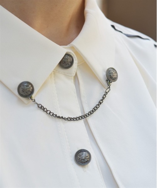 axes femme（アクシーズファム）の「袖口刺繍チェーン付フラシブラウス（シャツ/ブラウス・レディース・ワイン/カーキ/キナリ・MEDIUM/LARGE）」の18枚目の写真