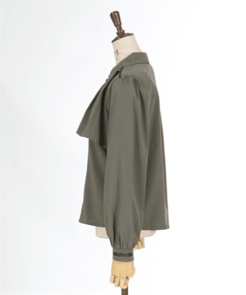 axes femme（アクシーズファム）の「袖口刺繍チェーン付フラシブラウス（シャツ/ブラウス・レディース・ワイン/カーキ/キナリ・MEDIUM/LARGE）」の5枚目の写真