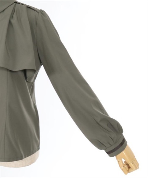 axes femme（アクシーズファム）の「袖口刺繍チェーン付フラシブラウス（シャツ/ブラウス・レディース・ワイン/カーキ/キナリ・MEDIUM/LARGE）」の11枚目の写真