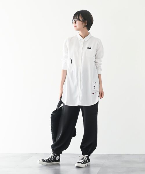 ねこだらけ3ポケットシャツチュニック（チュニック）｜rps（アール