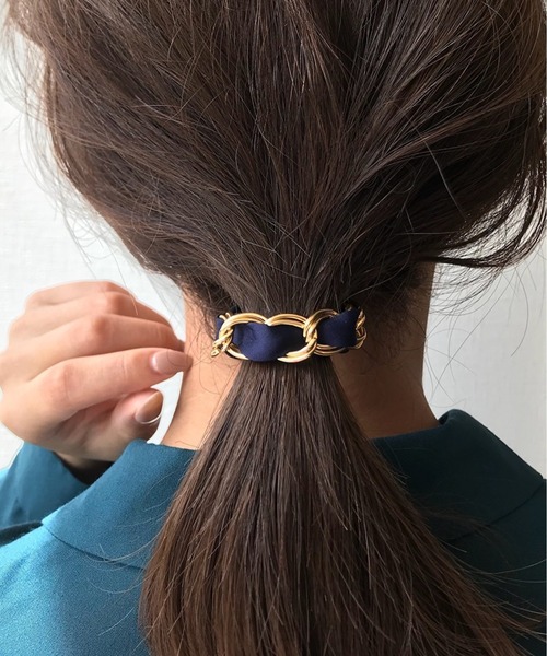 ゴールドチェーンヘアゴム
