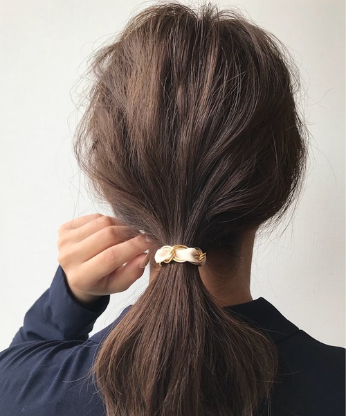 ゴールドチェーンヘアゴム