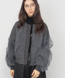saloon | SALOON(サルーン)/チュールギャザースリーブブルゾン(ブルゾン)